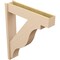 Ekena Millwork 8-in W x 38-in D x 46-in H Funston Block Rough Cedar Woodgrain TimberThane Outlooker, Primed Tan OUTUR080X38X46FST44RCPR - alternate 3